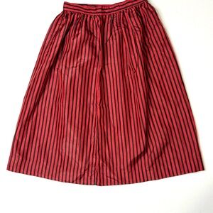 Vintage Haberdashers Red and Black Striped A-Line Skirt Size 2-4